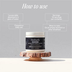 Holiherb CoQ10 100mg powder for daily antioxidant support.