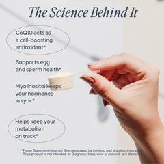 Close-up of Holiherb Myo Inositol powder scoop for easy daily servings.