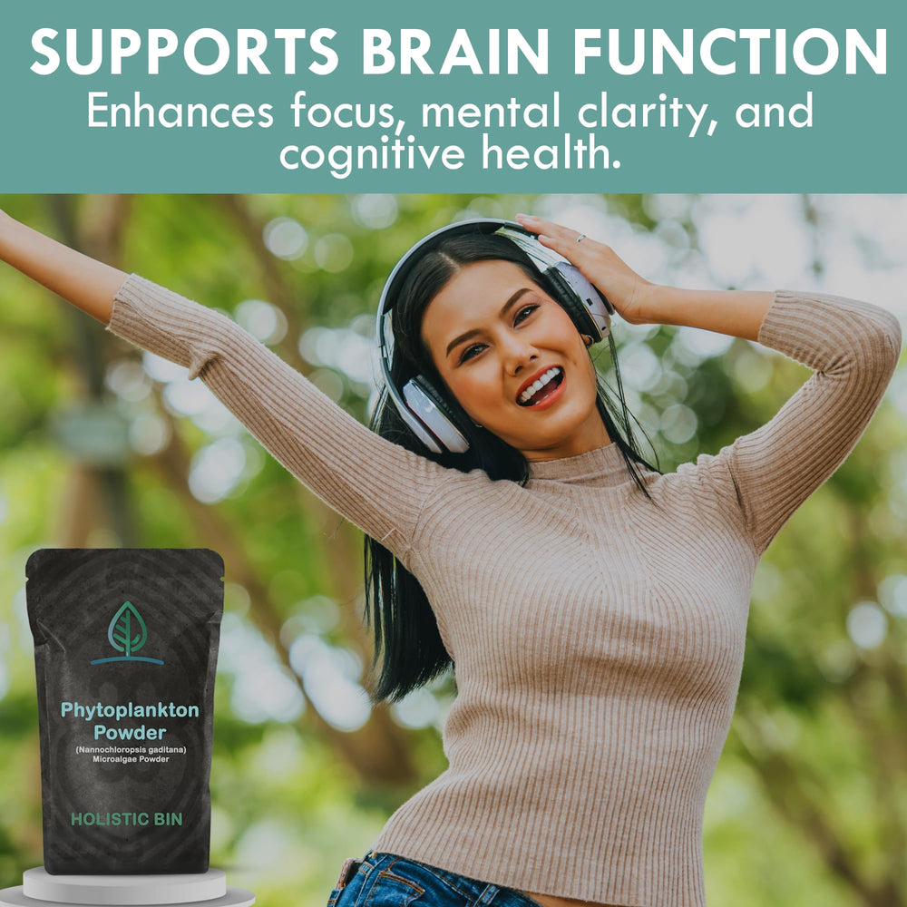Holistic Bin Marine Phytoplankton powder smoothie, seamless smoothie enrichment.