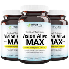 Holistic Health Labs Vision Alive Max capsules for daily eye support and clarity.