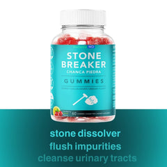 Holistic MD Stone Breaker Gummies closeup showing chanca piedra ingredient.