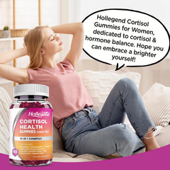 HOLLEGEND cortisol gummies blueberry flavor close-up