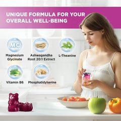 HOLLEGEND cortisol gummies soft gummies with blueberry flavor close-up