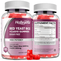 HOLLEGEND Red Yeast Rice with CoQ10 bottle showing heart-health focus