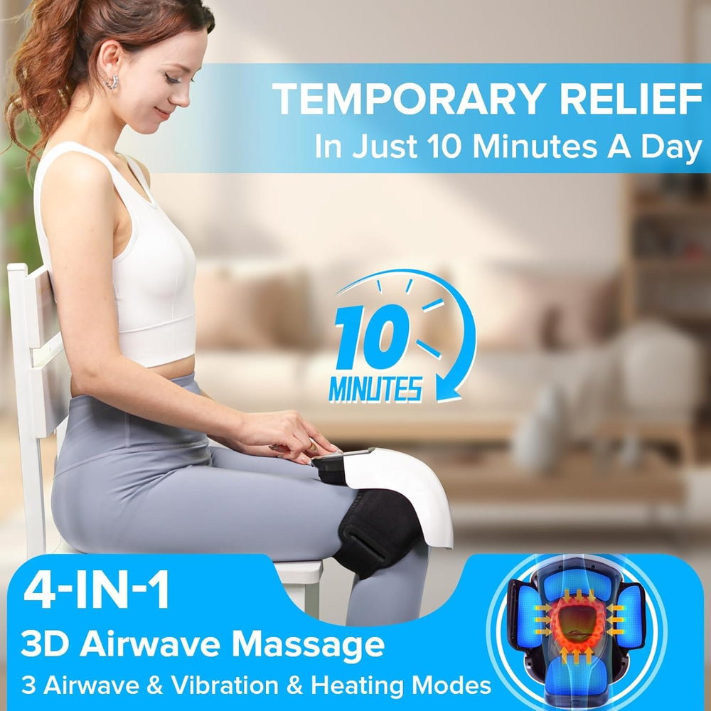 HOLLOII knee massager's 3D massage mimics expert kneading for relief