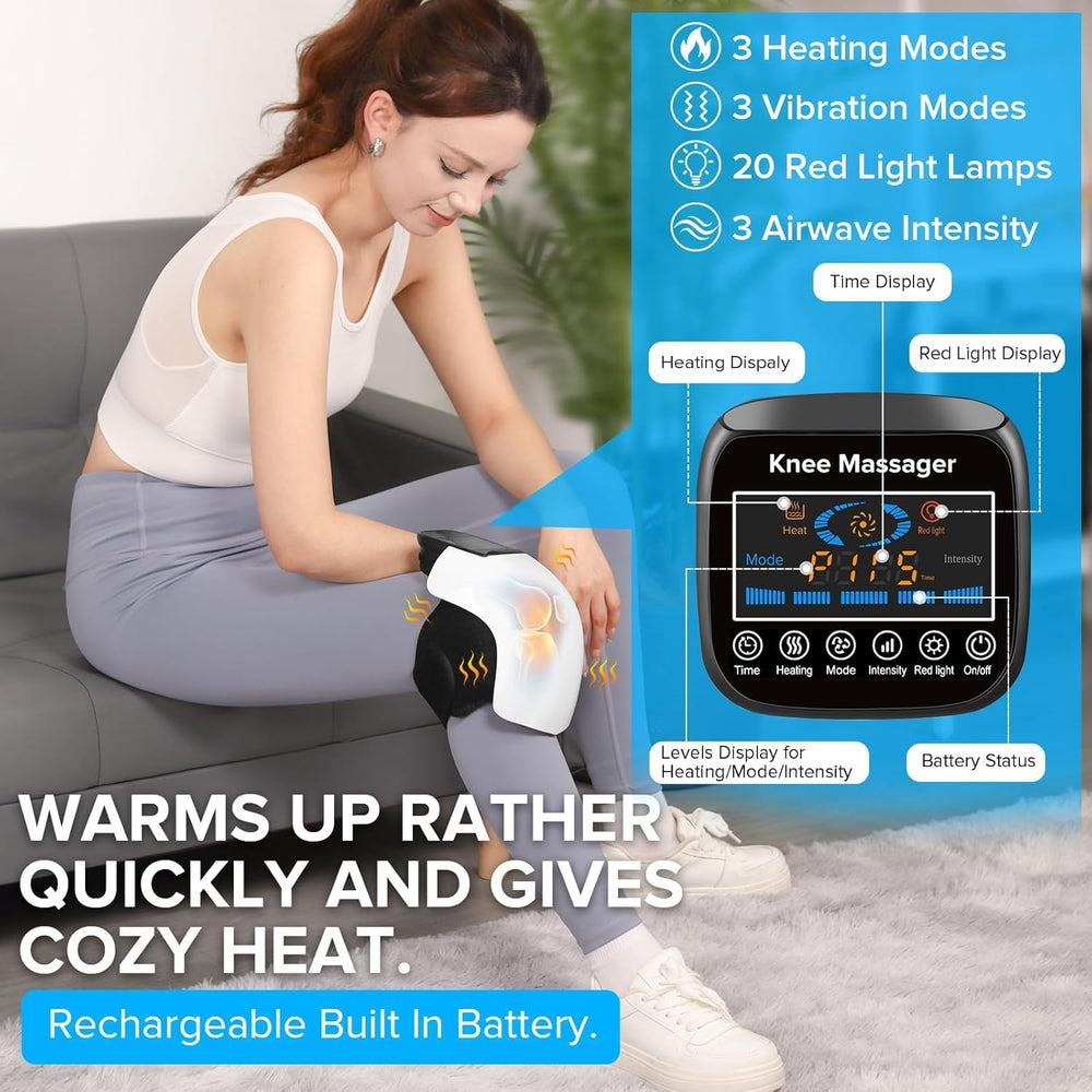HOLLOII knee massager with three vibration modes to reduce swelling