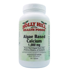 Holly Hill Health Foods algae calcium bottle supports daily mineral intake for bone health