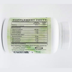 Holly Hill Perfect E Compound label close-up highlighting Tocomin tocotrienols and non-GMO formula