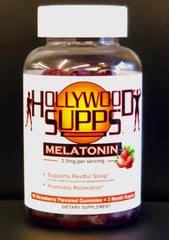 Serving of Hollywood Pro Melatonin Gummies ready for bedtime routine ritual