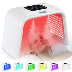 Holsn LED face mask with spray function for skin hydration during therapy