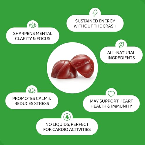 HOLYMARY Yerba Mate Gummies bottle displays vegan, non-GMO energy formula.