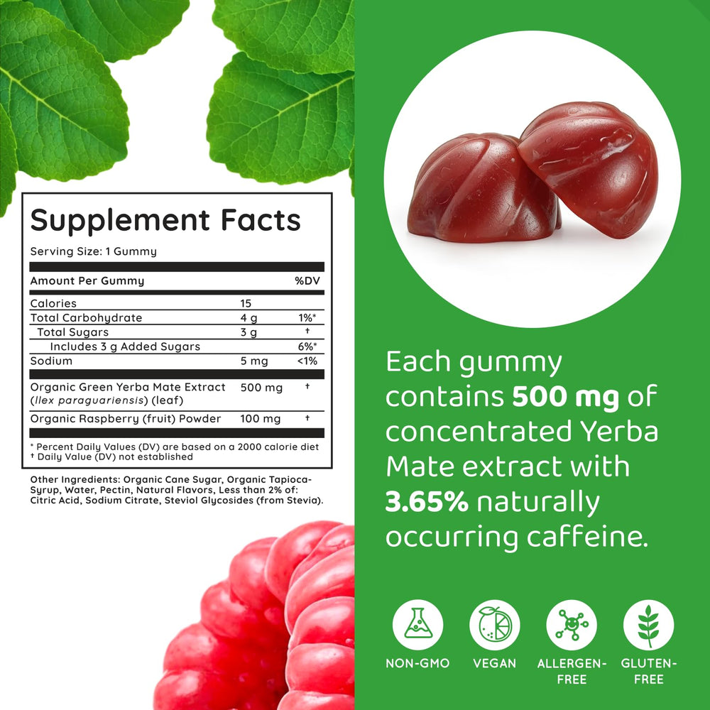 HOLYMARY Yerba Mate Gummies immune support for daily wellness during travel.