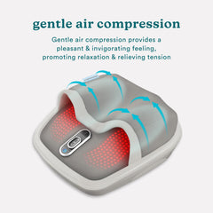 HoMedics Shiatsu Air Max Foot Massager compact design for office or travel.