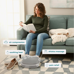 HoMedics Shiatsu Air Max Foot Massager foot-placement angle for full-foot relief.