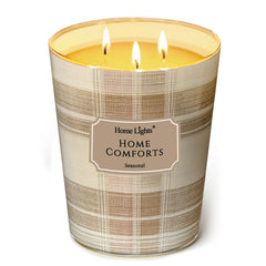 Homelights large jar scented candle creates a warm ambiance with long-lasting fragrance.