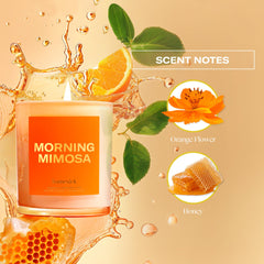 Homesick Morning Mimosa wax blend image, emphasizing cruelty-free and non-toxic fragrance.
