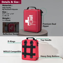 Homestockplus first aid kit car MOLLE attachment mounting option