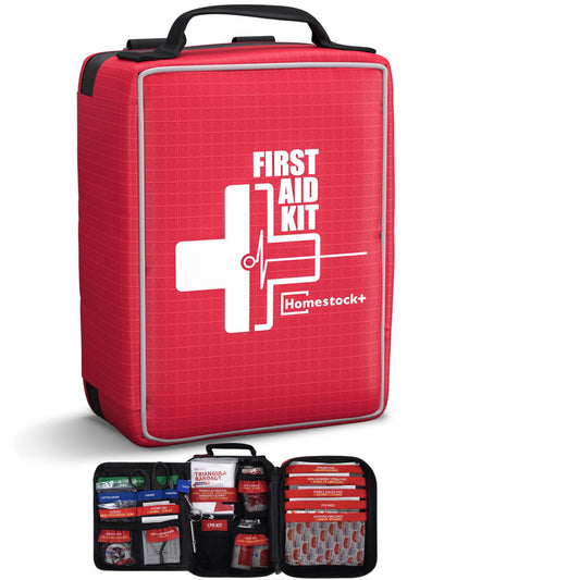Homestockplus first aid kit labeled compartments for quick access