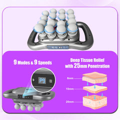 Homlume massage gun offers 9 modes and 9 levels for personalized sessions.
