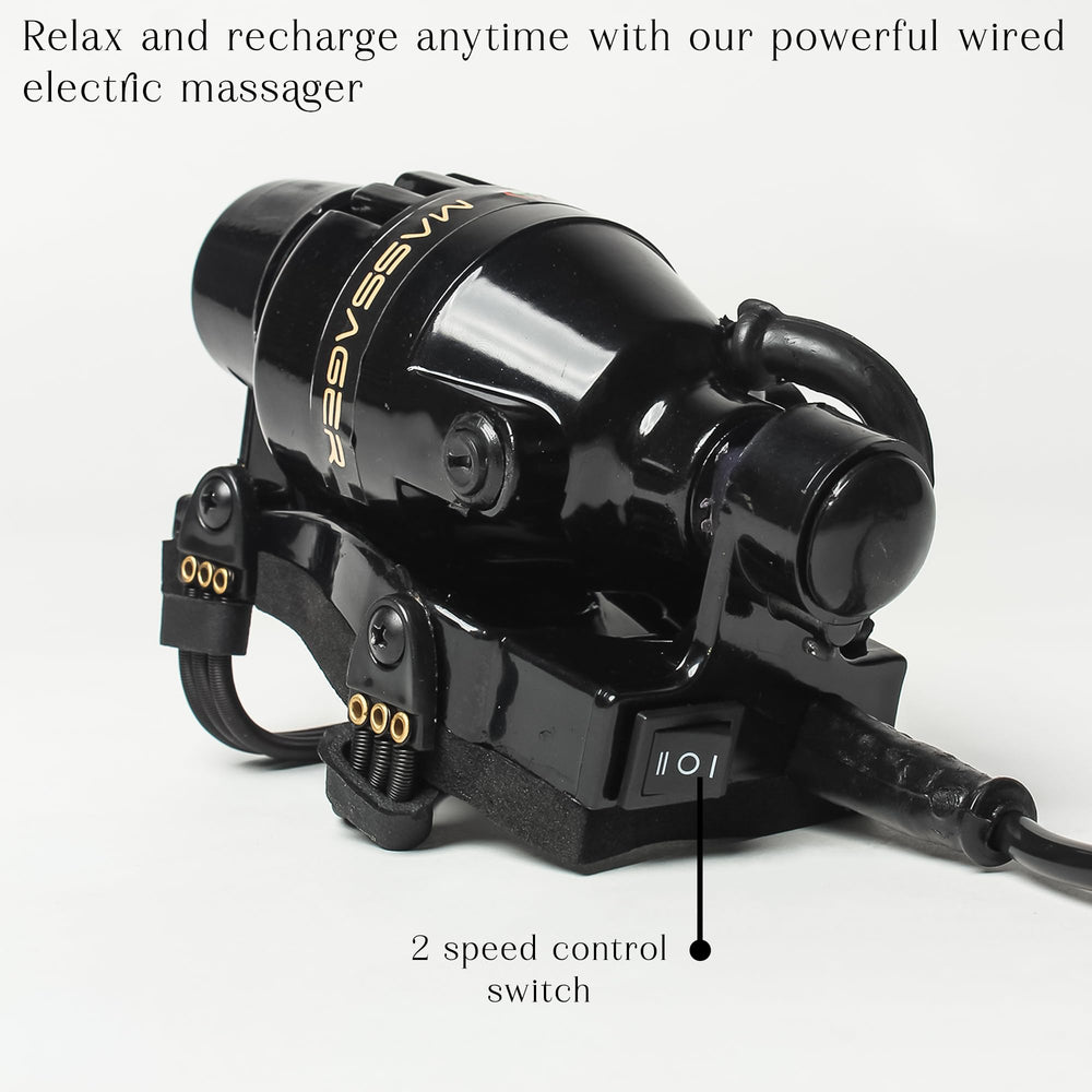 HOMORA full body massager in use on back relieving knots and fatigue