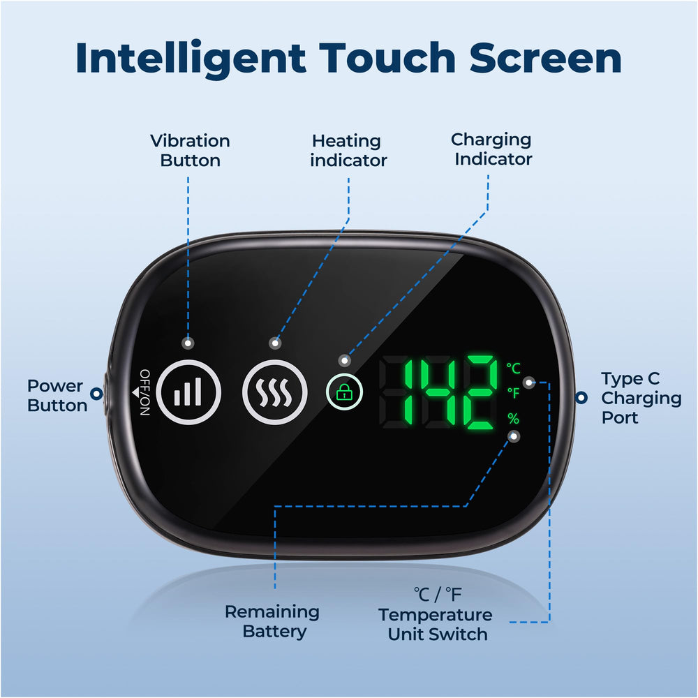 HOMRELEXA intelligent touch screen for easy adjustments on the go.
