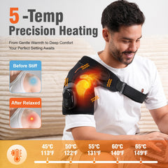 HOMVIMI 5 vibration modes provide soothing shoulder massage.