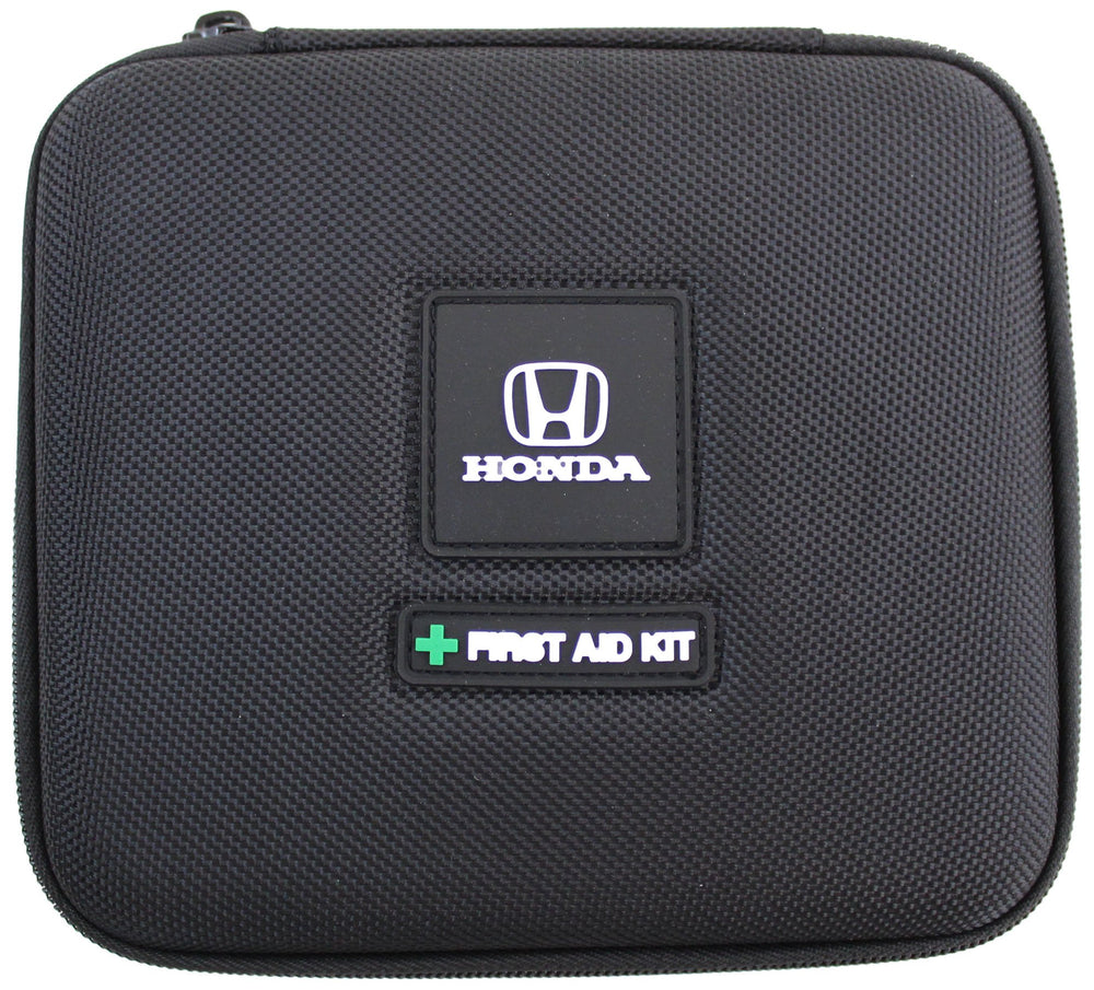 Honda first aid kit compact case keeps essentials organized for travel.