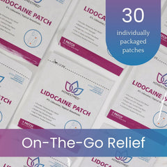 HONESTMED lidocaine patch cut to fit neck area for targeted relief.