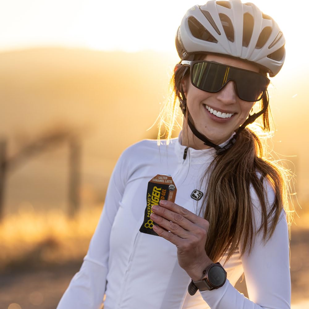 Honey Stinger 100-calorie energy gel pack, lightweight fueling option for various activities