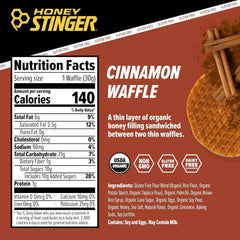 Honey Stinger energy waffle cookies and cream flavor satisfying training snack