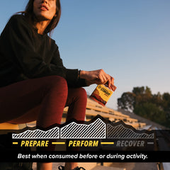 Athlete enjoying a Honey Stinger waffle during a run for portable endurance support.