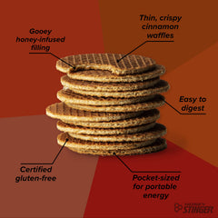 Honey Stinger Organic Cinnamon Waffle in a gym bag ready for pre-workout fuel.