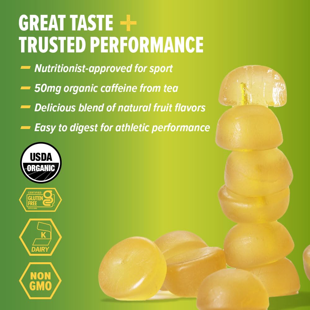Honey Stinger Stingerita Lime chews label highlights caffeine and electrolytes