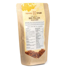 Honey Treat bee pollen granules package convenient daily addition.