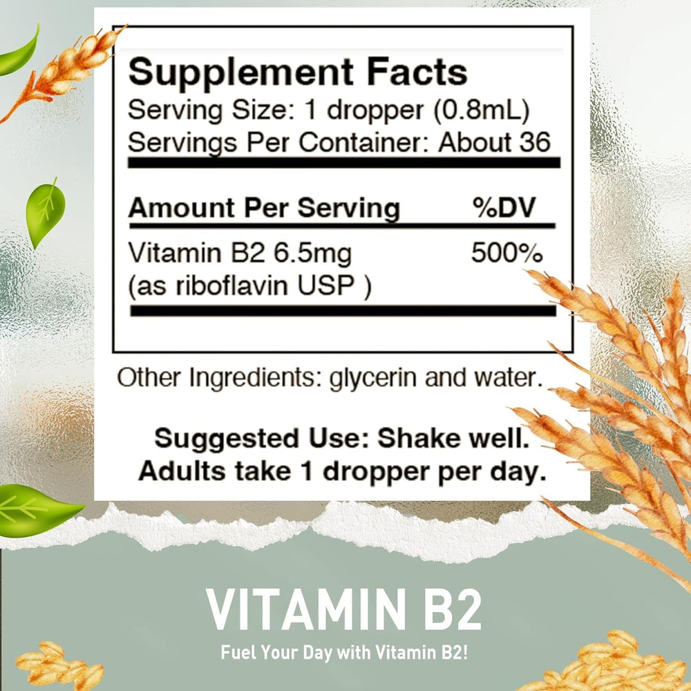 HoneyCombs Liquid Vitamin B2 Drops packaging box highlights USA-made quality.