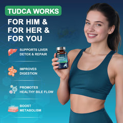 Honeylitte TUDCA 1200mg capsules inside view for easy daily use