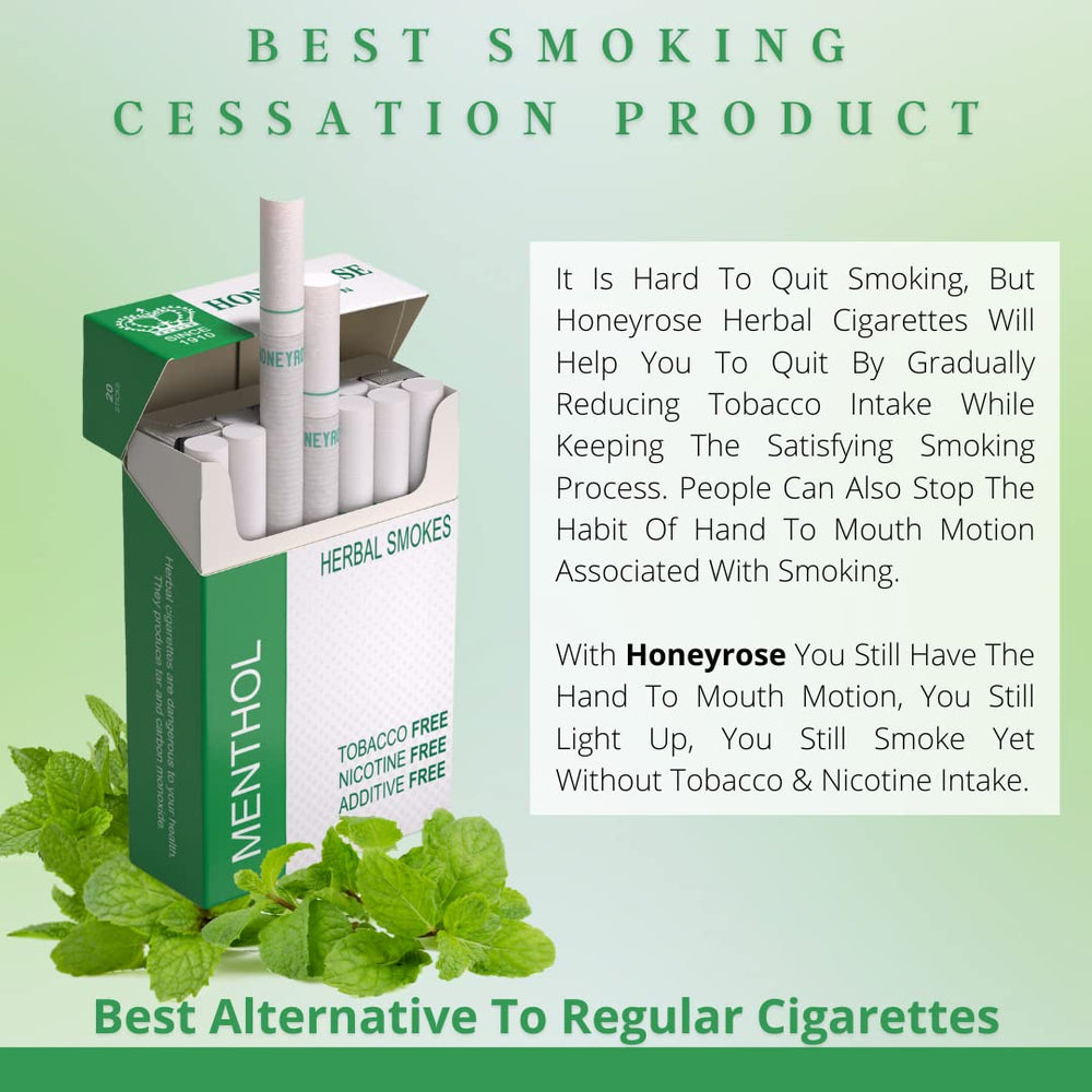 Honeyrose Menthol pack opened showing individual sticks for on-the-go use.