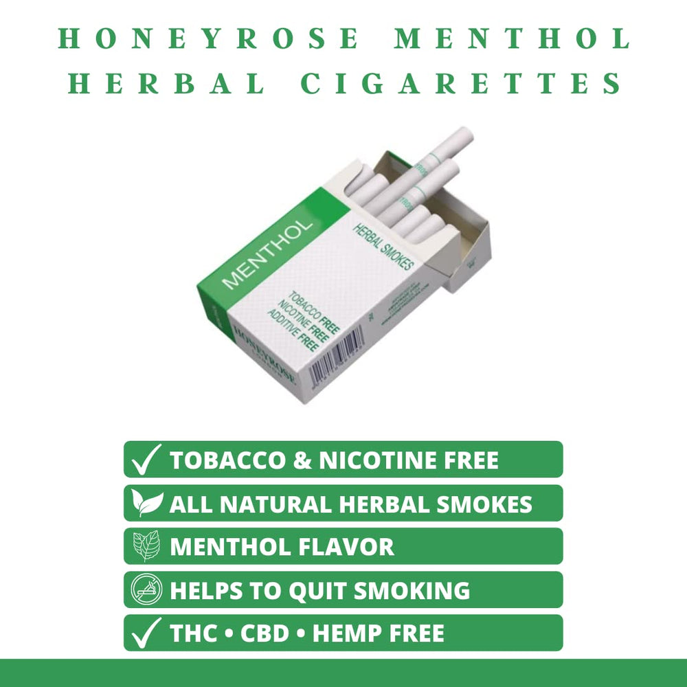 Honeyrose Menthol stick close-up highlighting smokable herbs for cravings.