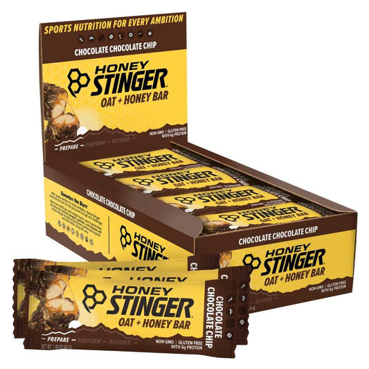 Honey Stinger Oat Honey Bar pack shot displaying gluten-free energy for workouts