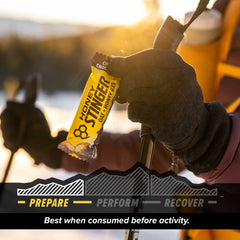 Honey Stinger Oat Honey Bar serving idea for pre-workout fueling