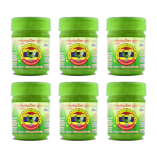 HONG THAI New Herbal Inhaler Green Pack front view, compact mood-enhancing aromatherapy.