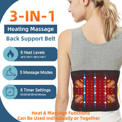 HongJing cordless back massage belt for hands-free relief during work or travel.
