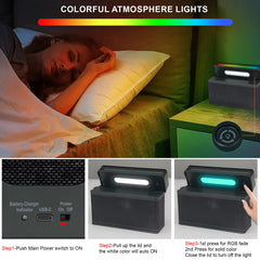 Dimmable, color-changing LED light for ambiance.
