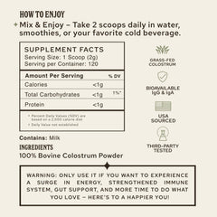 HONOR Supplements Colostrum powder in a smoothie illustrates versatile nourishment.