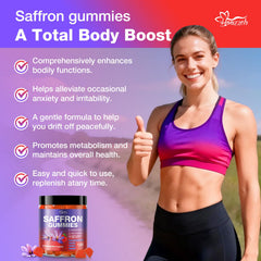 Hoozzch saffron gummies daily-dose ready for sleep and mood support on the go