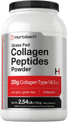 Horbaach Collagen Peptides bottle, easy daily addition to beverages.