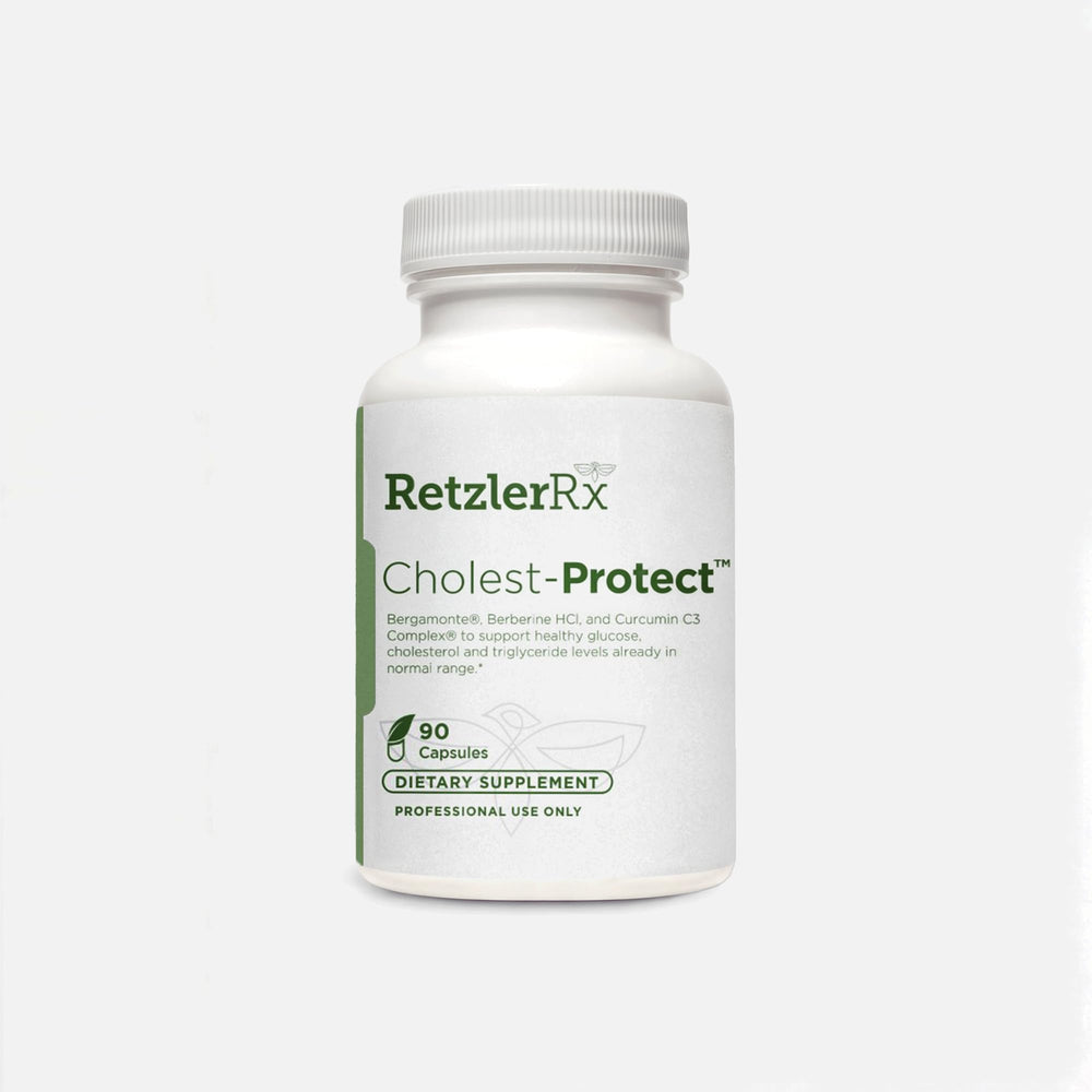 HormoneSynergy Cholest Protect bottle with Citrus Bergamot for heart wellness support.