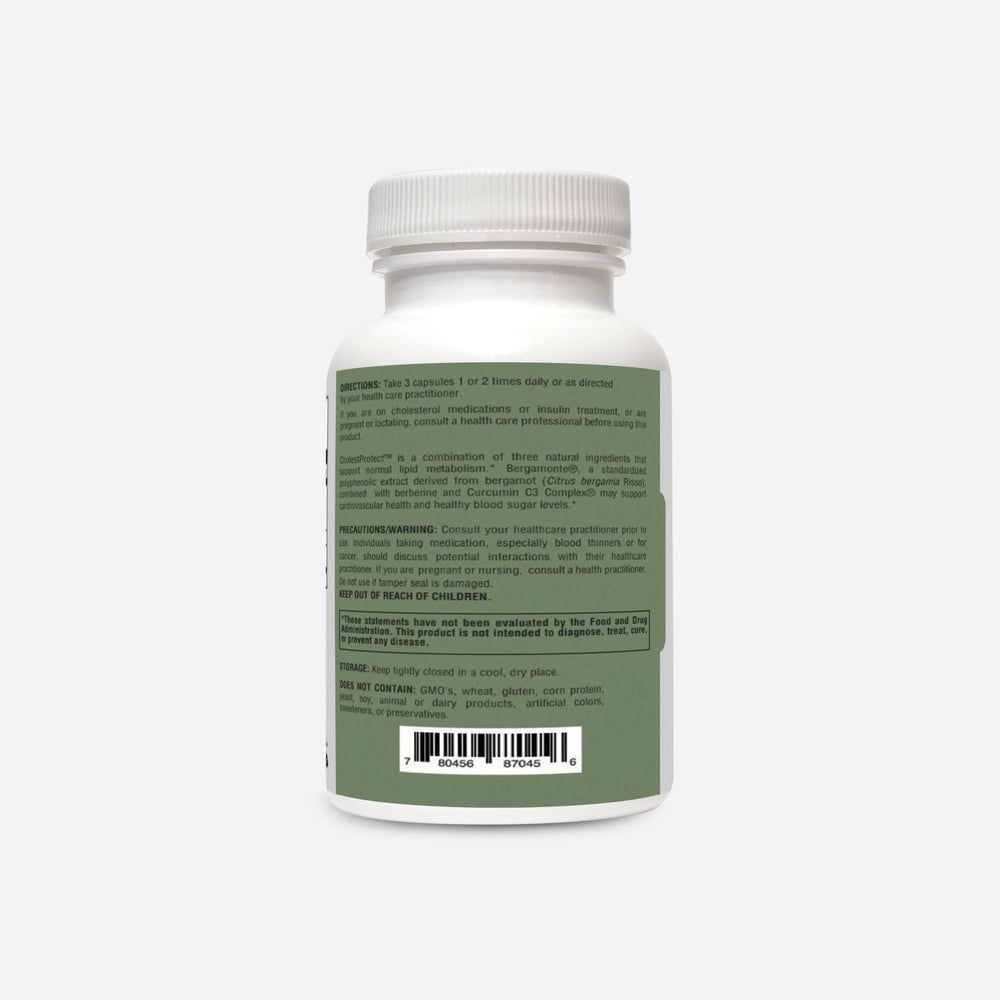 HormoneSynergy Cholest Protect capsules with Curcumin C3 Complex for antioxidant protection.