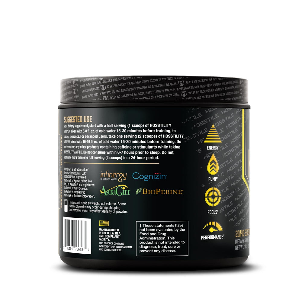 HOSSTILE Amped pineapple flavor illustration suggesting bold taste.
