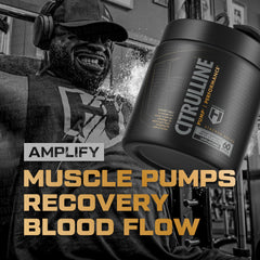 HOSSTILE Citrulline fermented powder scoop ready for preworkout mixing.